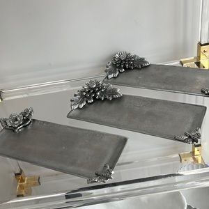 Handmade trays beautiful for decoration or holiday party dessert